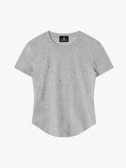Rivet Rhinestone Slim T-Shirt