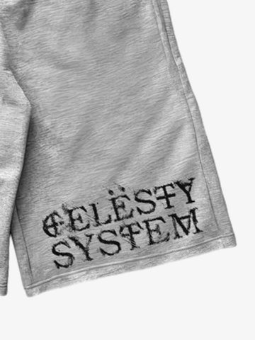 West Coast Letter Graphic Double-Waist Shorts