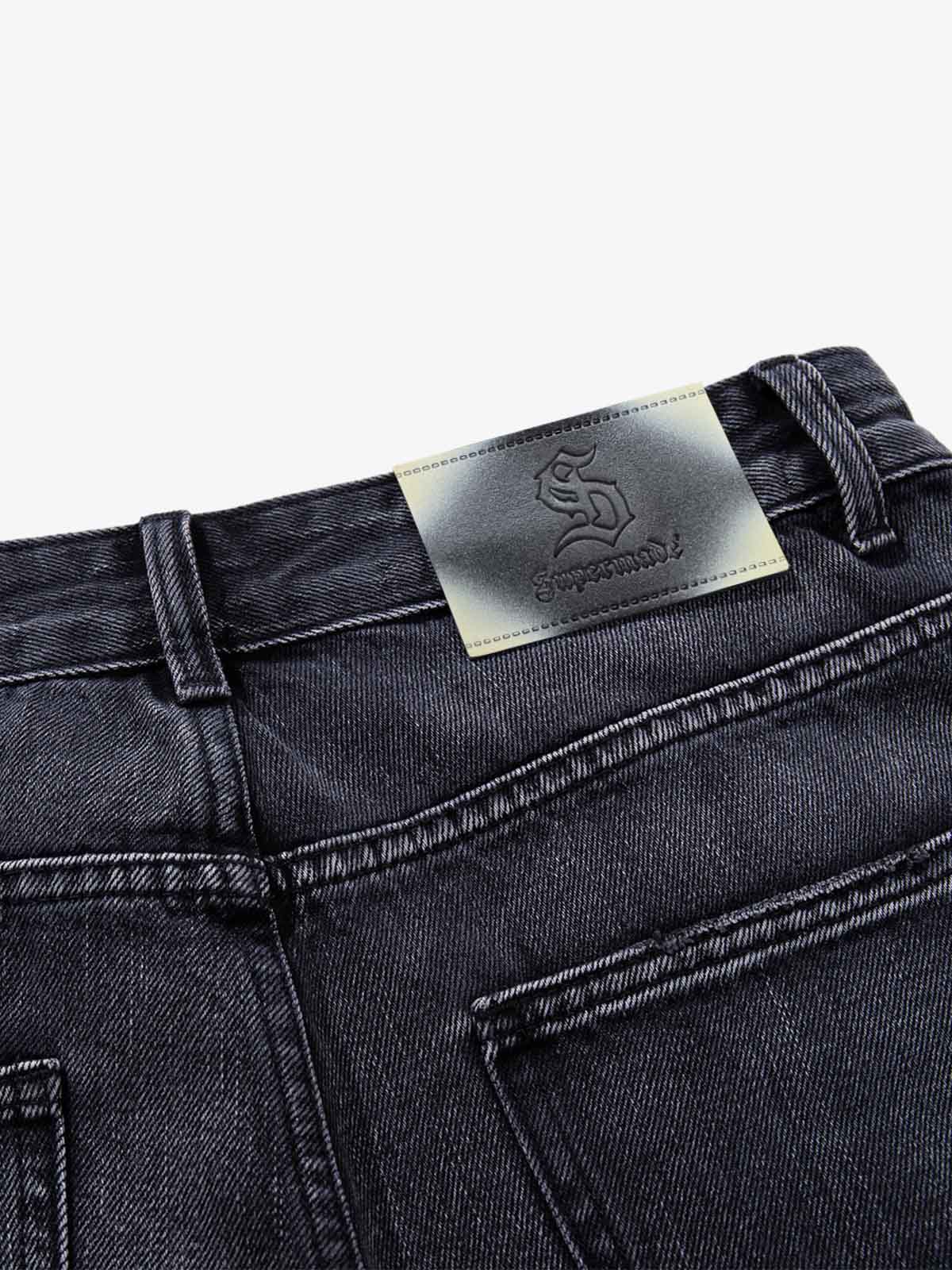 Retro Distressed Colorful Graffiti Art Print Jeans 