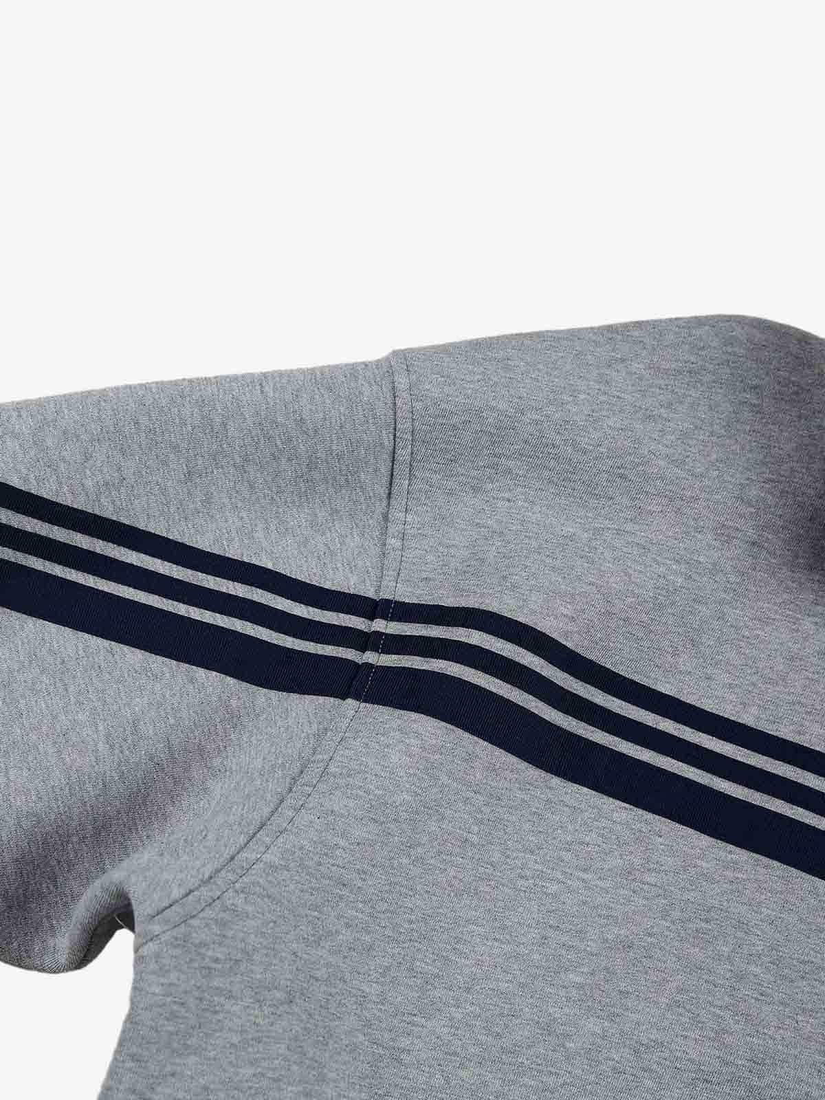 Striped Patchwork Boxy Fit Zip-Up Hoodie