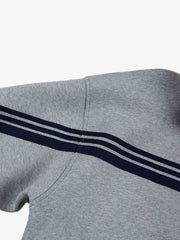 Striped Patchwork Boxy Fit Zip-Up Hoodie