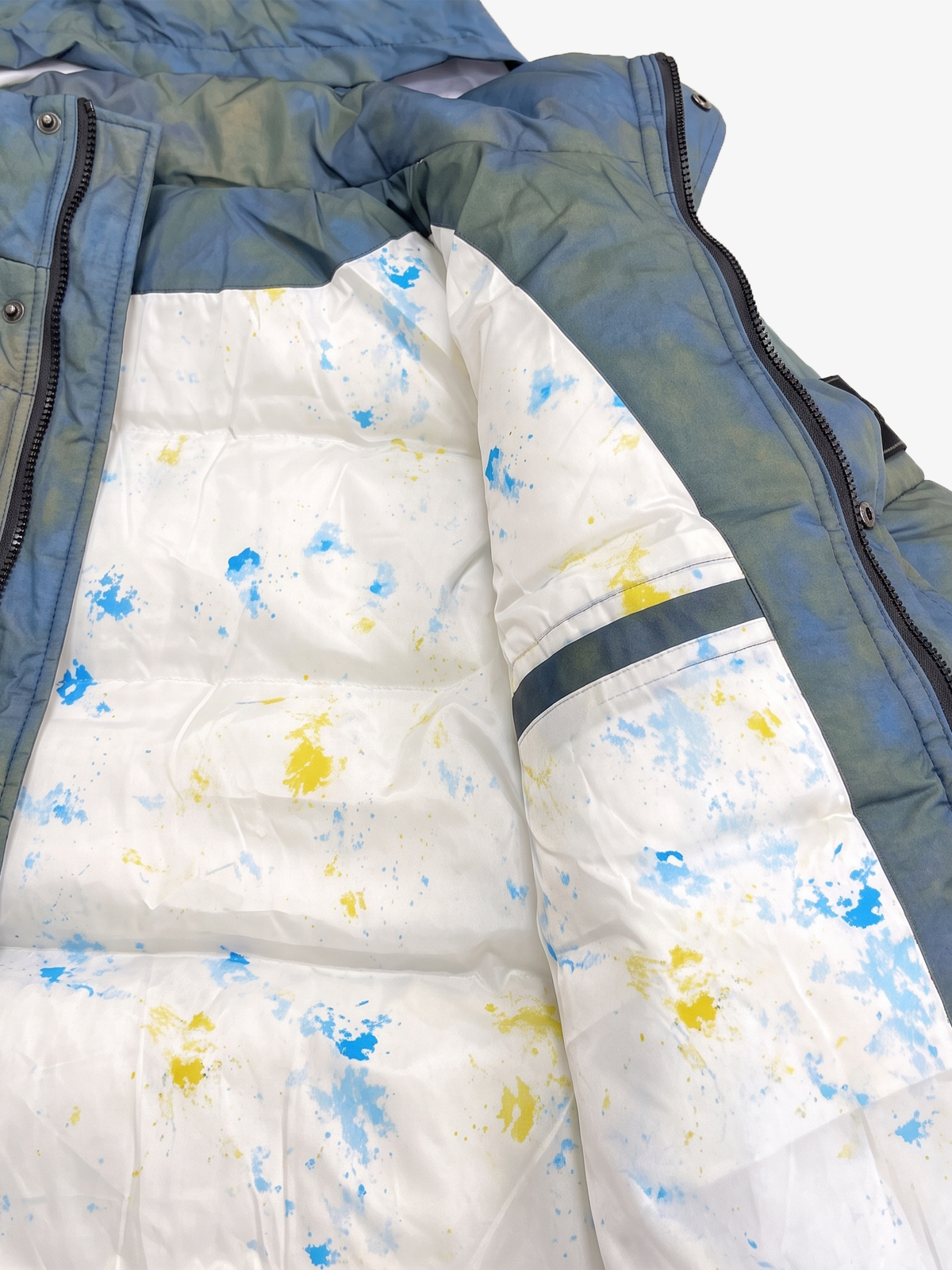 Faded Hooded Puffer Coat