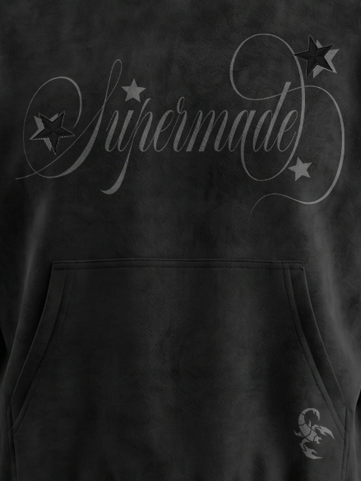 Belt Detail Suede Hoodie