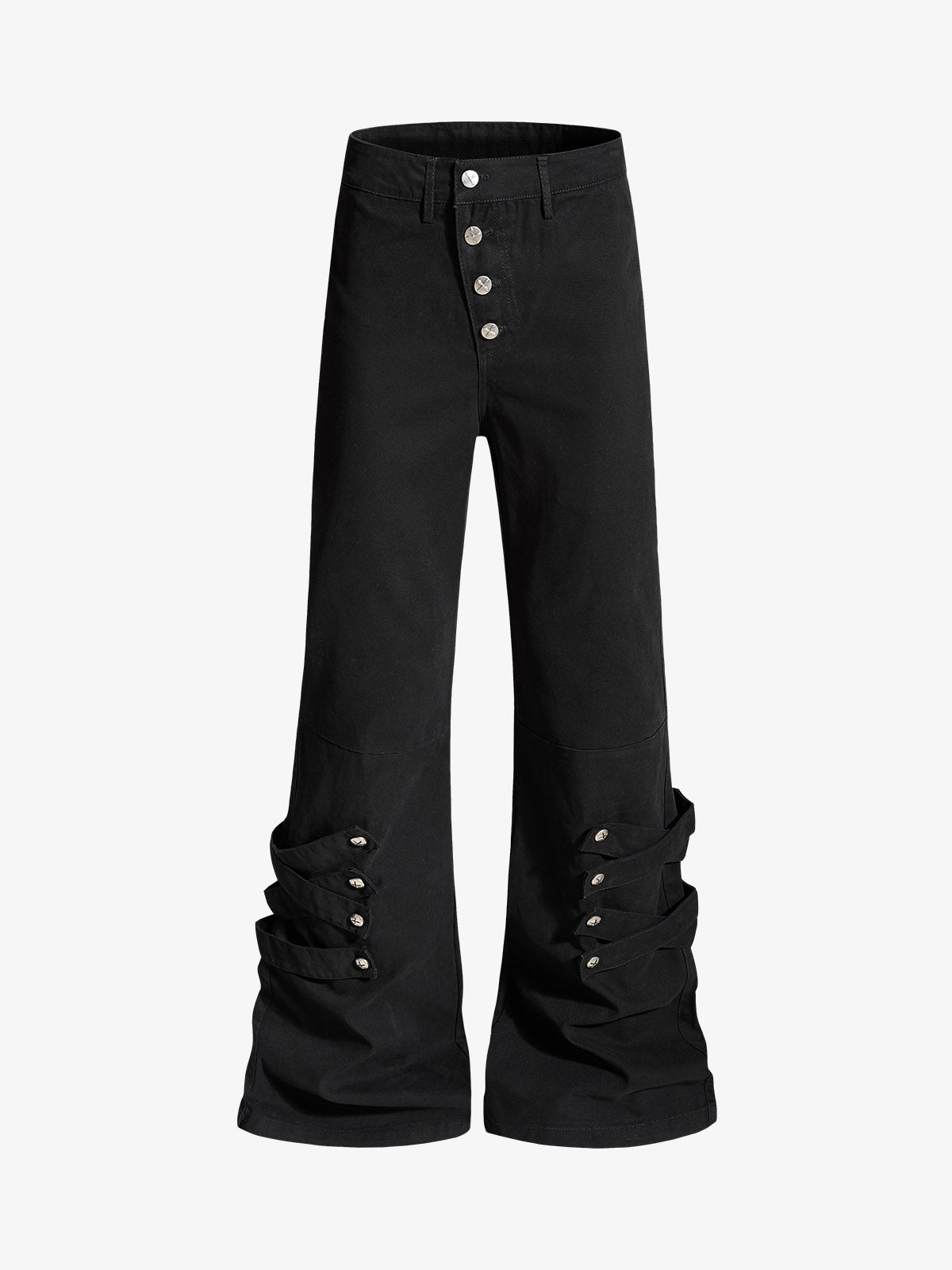 Detachable Multi-Button Flared Casual Flare Pants 