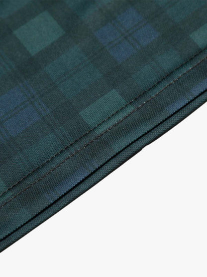 Polyester Long Sleeve Plaid Football Jersey with V-Neck and Team Logo Design 