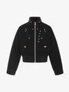 Studded Cropped Utility Jacket