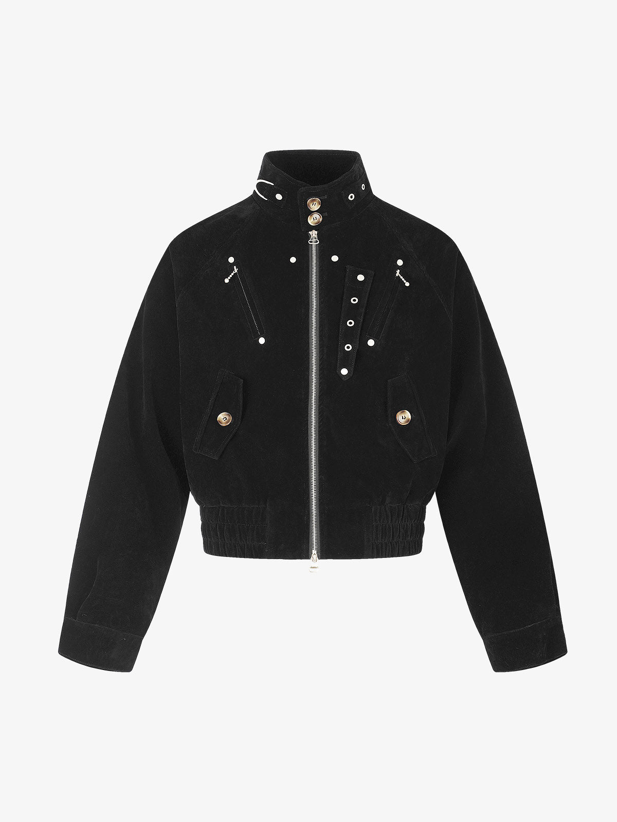 Studded Cropped Utility Jacket