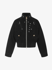 Studded Cropped Utility Jacket