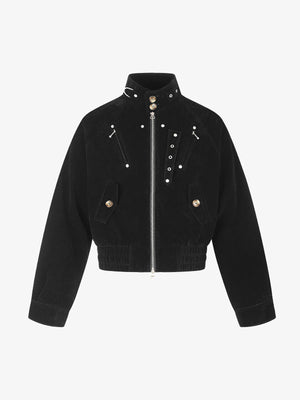 Studded Cropped Utility Jacket