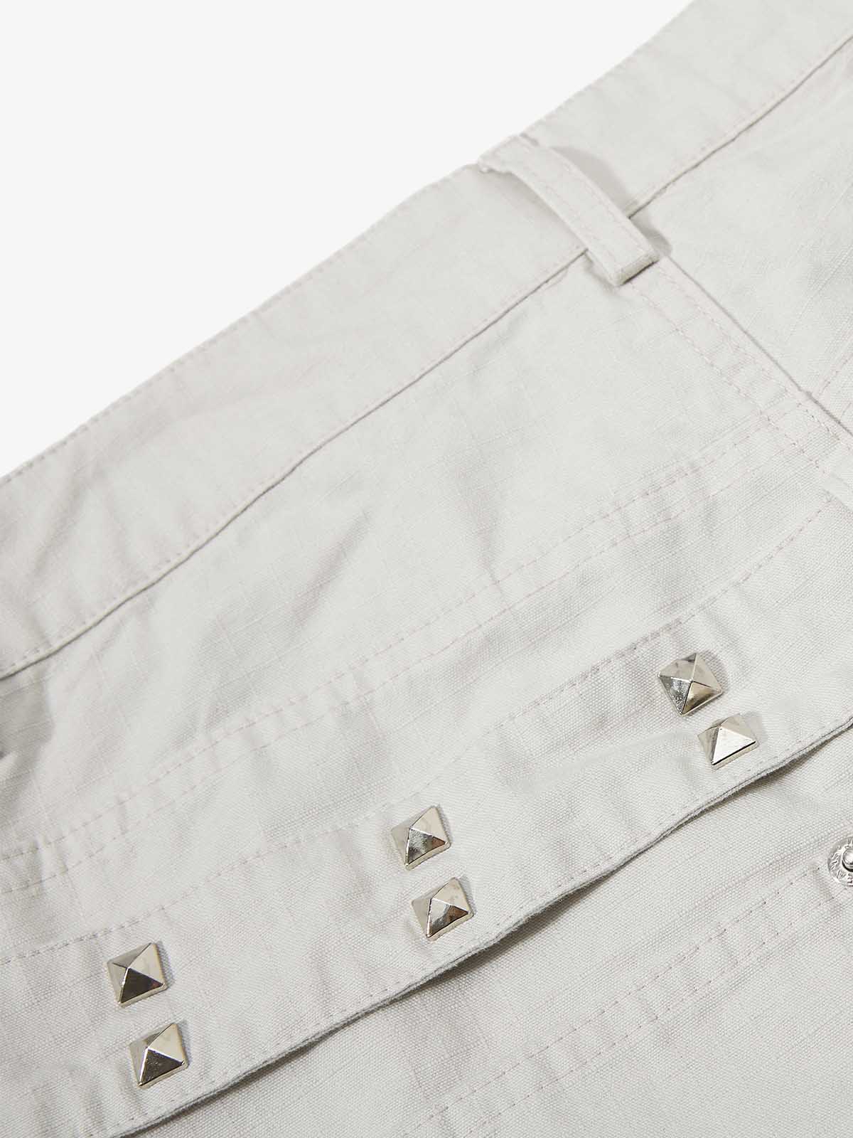 Detachable Back Panel Riveted Pants 