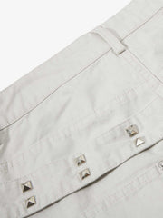 Detachable Back Panel Riveted Pants 