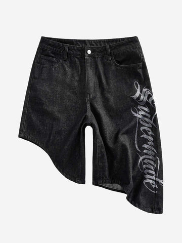 Irregular Hem Loose Shorts