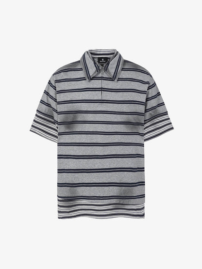 Striped Half-Zip Pullover Sweater – Cotton Blend Classic Fit Lightweight Knit