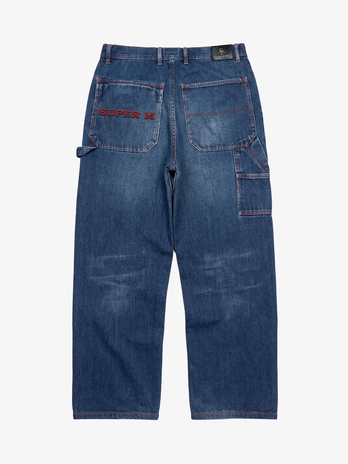 Anchor Patchwork Embroidered Wide-Leg Jeans