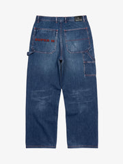 Anchor Patchwork Embroidered Wide-Leg Jeans