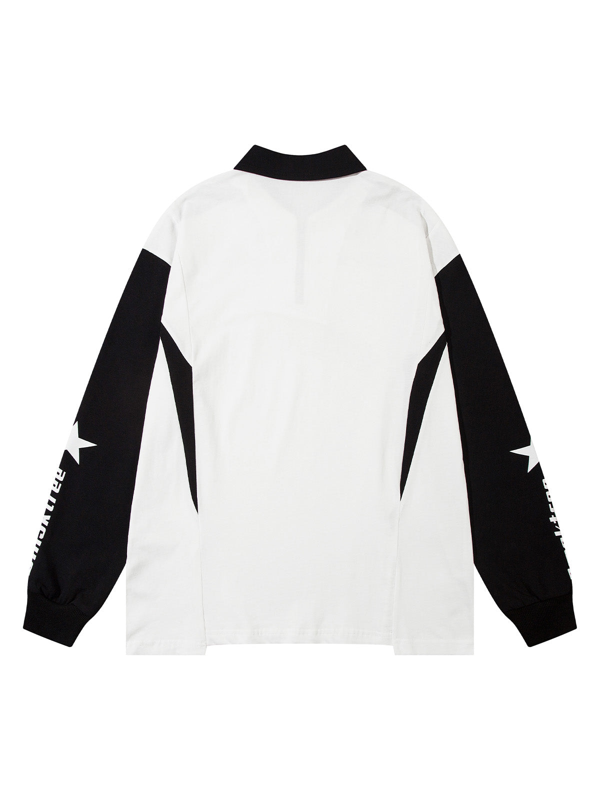 Thesupermade Star Contrast Color Long Sleeve Quarter Zipper Shirt 