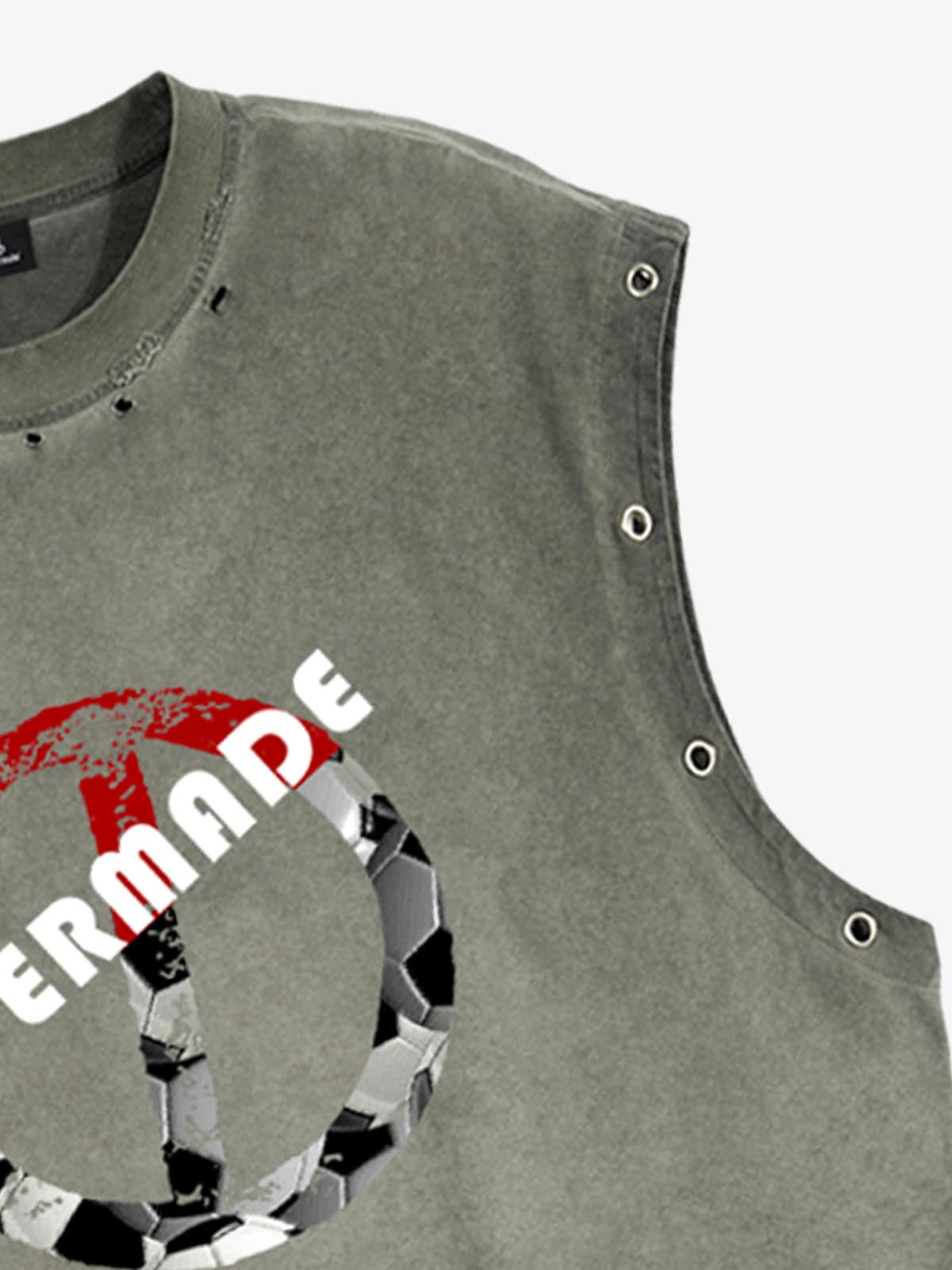 Supermade Soccer Circle Graphic Sleeveless T-Shirt 
