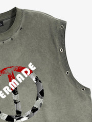 Supermade Soccer Circle Graphic Sleeveless T-Shirt 