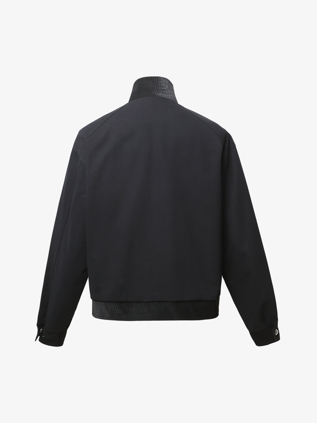 Patchwork PU Cropped Workwear Jacket
