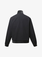 Patchwork PU Cropped Workwear Jacket