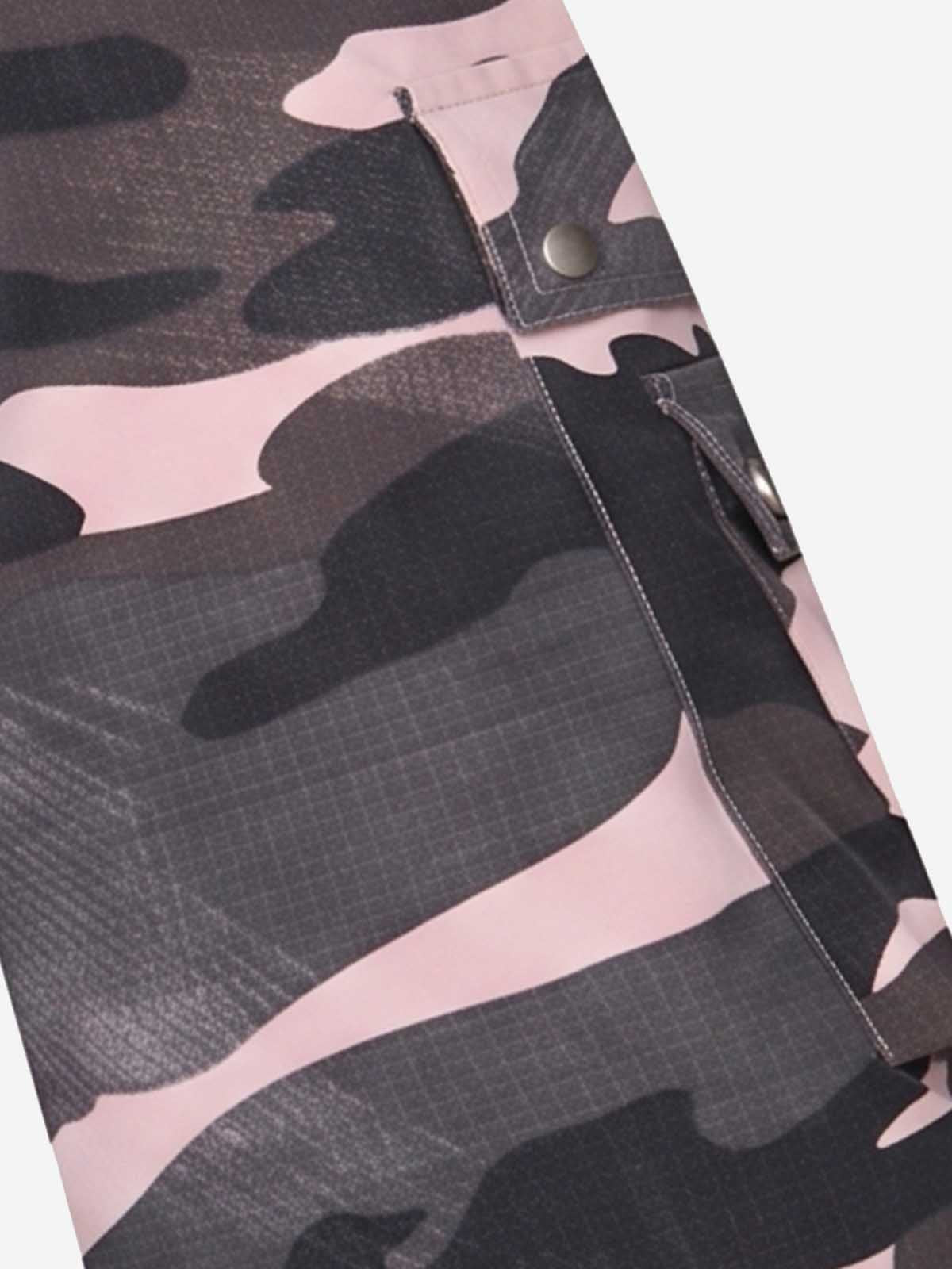 Pink Camo Multi-Pocket Cargo Pants