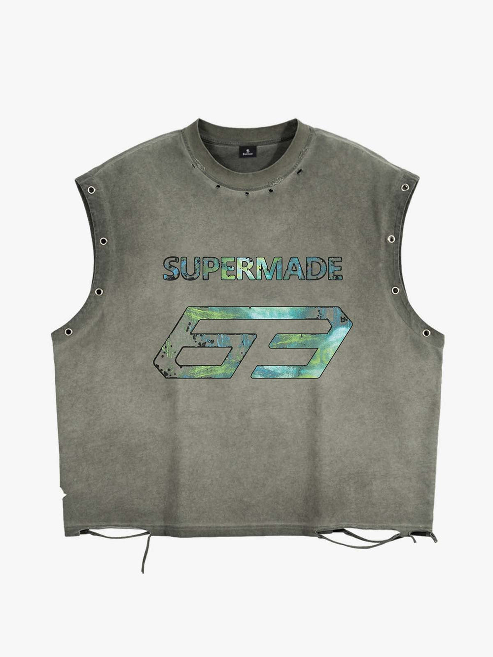Vintage Washed 63 Graphic Sleeveless T-Shirt 