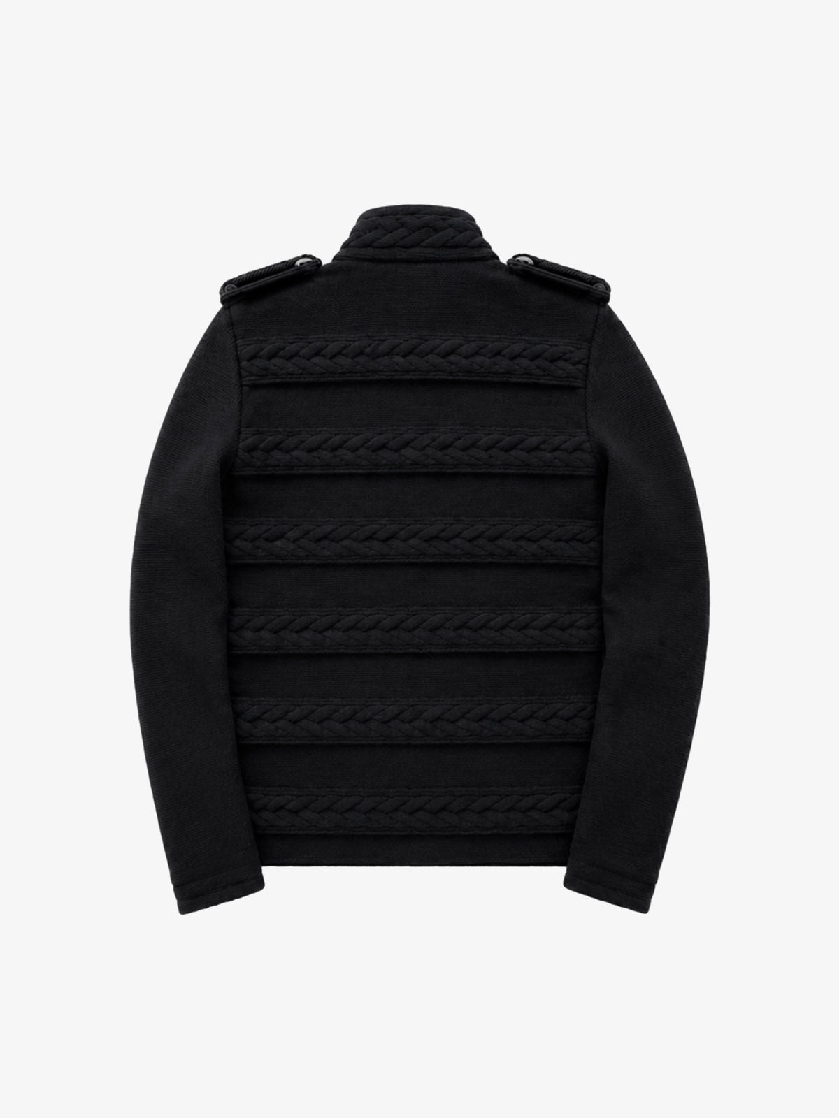 Royal-style Cable-knit Zip-up Jacket