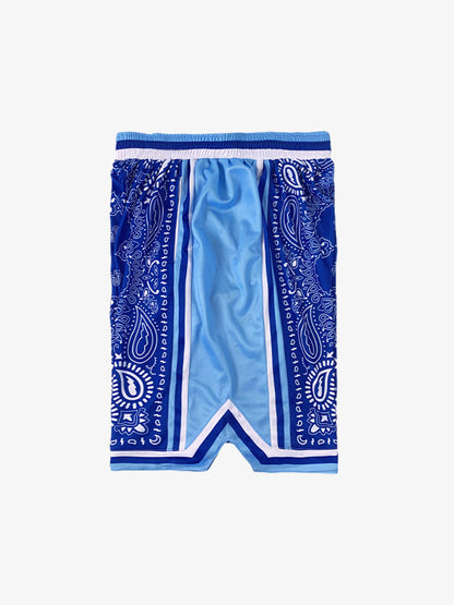 Polyester Snake Print Athletic Shorts with Bold Logo Design 