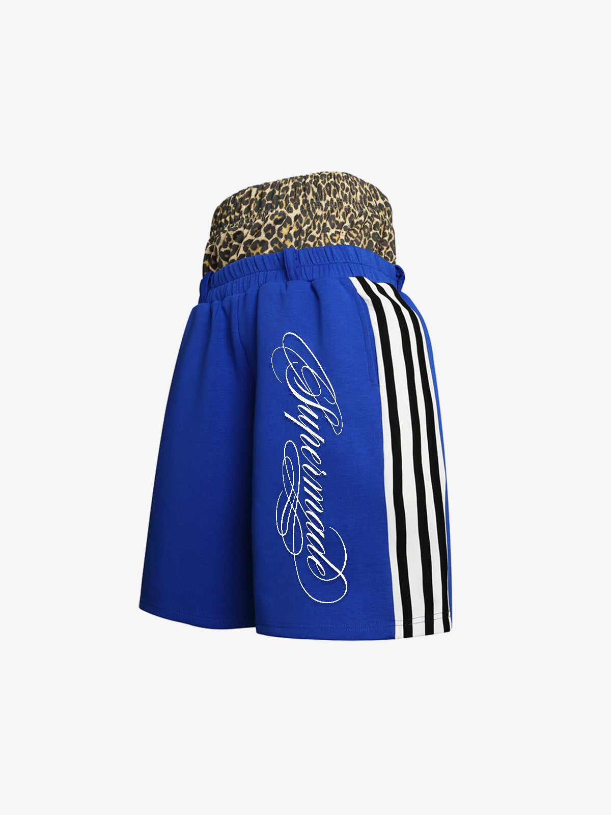 Pantalones cortos de leopardo de doble cintura