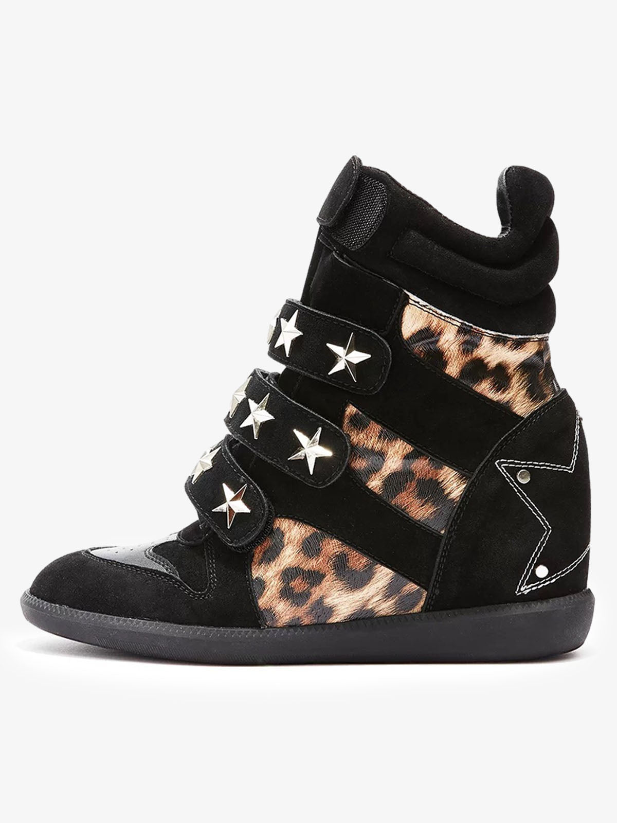 Leopard Star Studded Sneakers