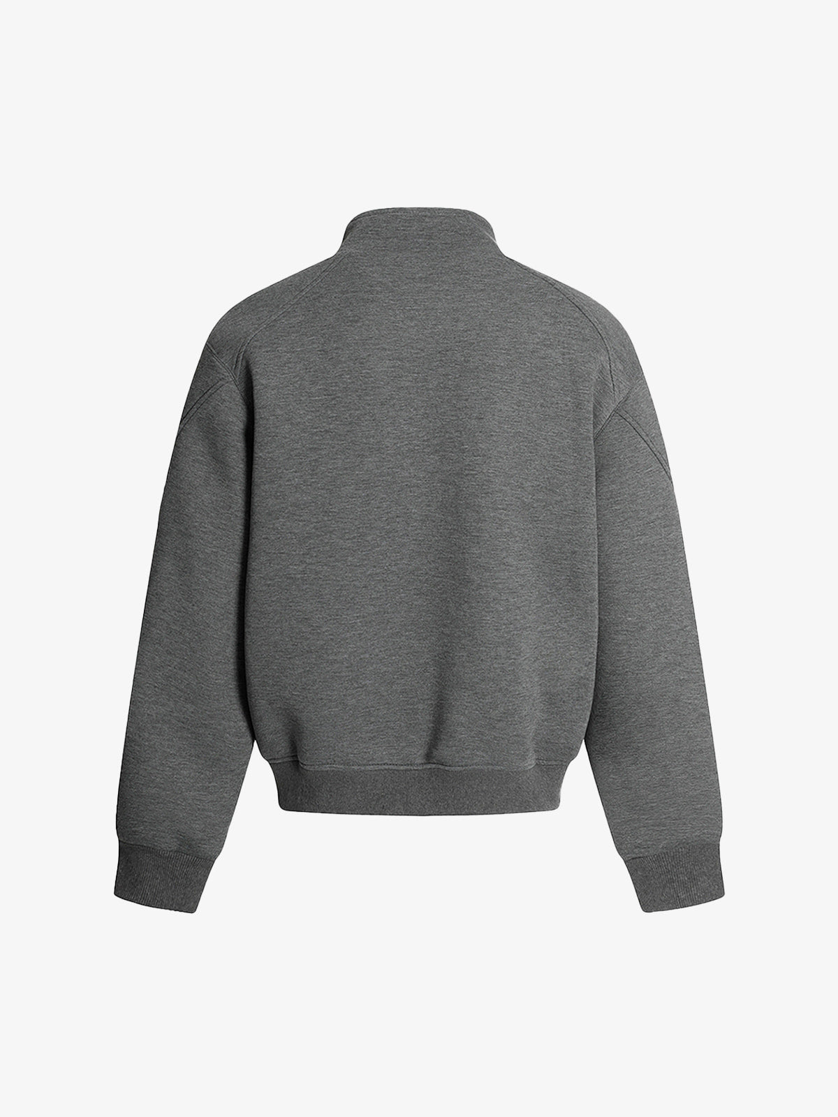 Cotton Blend Zip-Up Sweatshirt Jacket for Men - Casual Sporty Fit with Ribbed Cuffs and Hem 