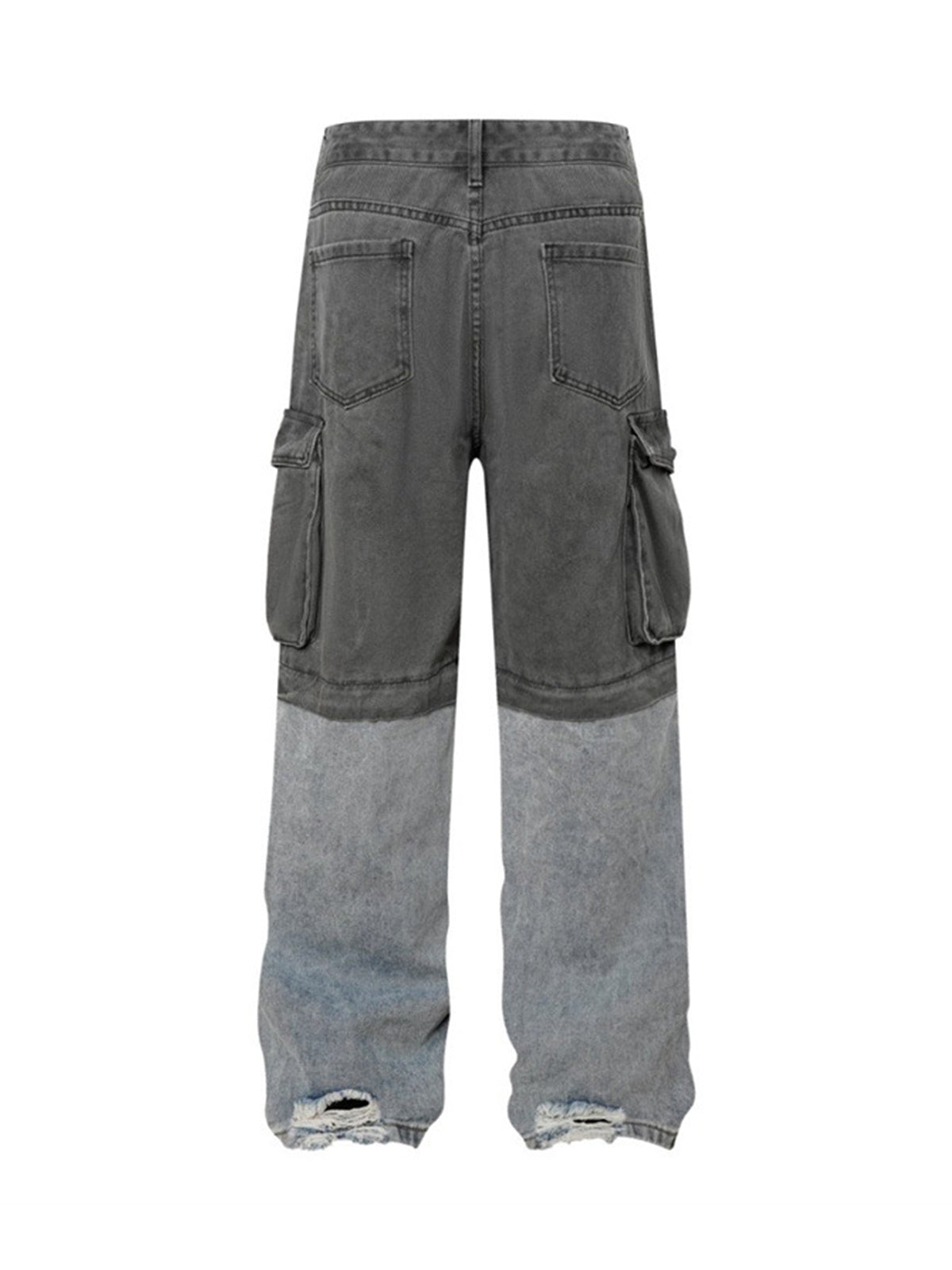 Deconstructed Detachable Split Cargo Jeans 