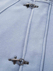 Distressed Waffle Metal Buckle Jacket