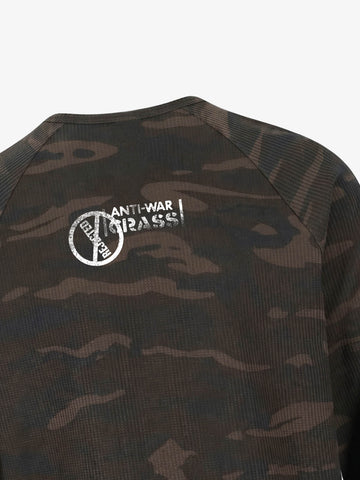 Cross Star Camo Waffle Raglan Long Sleeve Tee