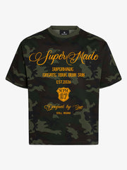 Camouflage Script Logo Graphic T-Shirt 