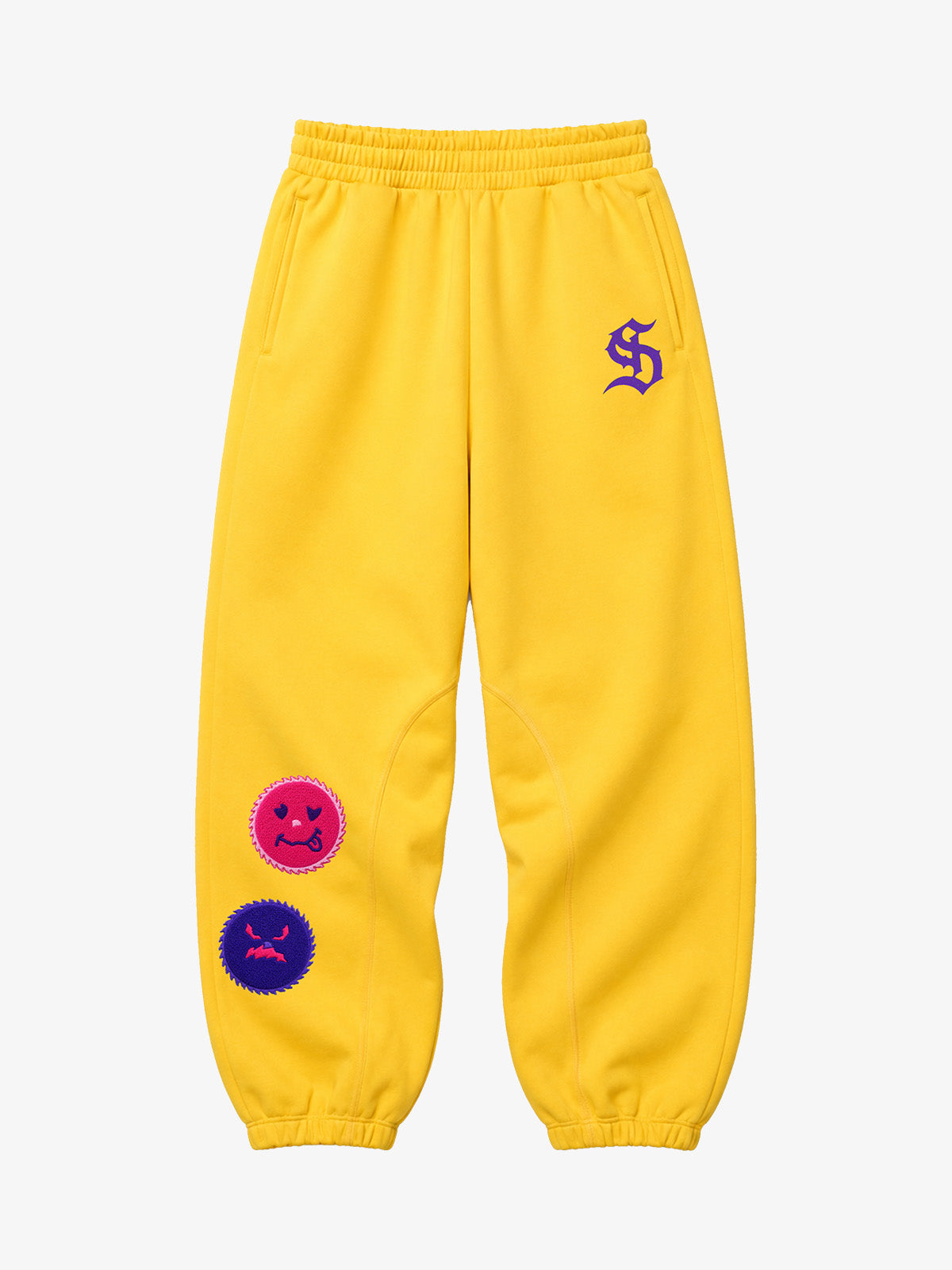 Gear Smiley Embroidered Graphic Jogger Sweatpants