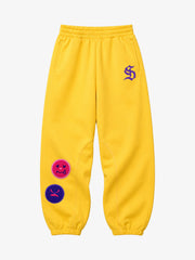 Gear Smiley Embroidered Graphic Jogger Sweatpants