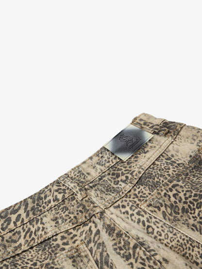 Leopard Distressed Scimitar Jeans