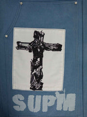 Supermade Multi-Element Appliqué Patchwork Denim Suit - 2593 