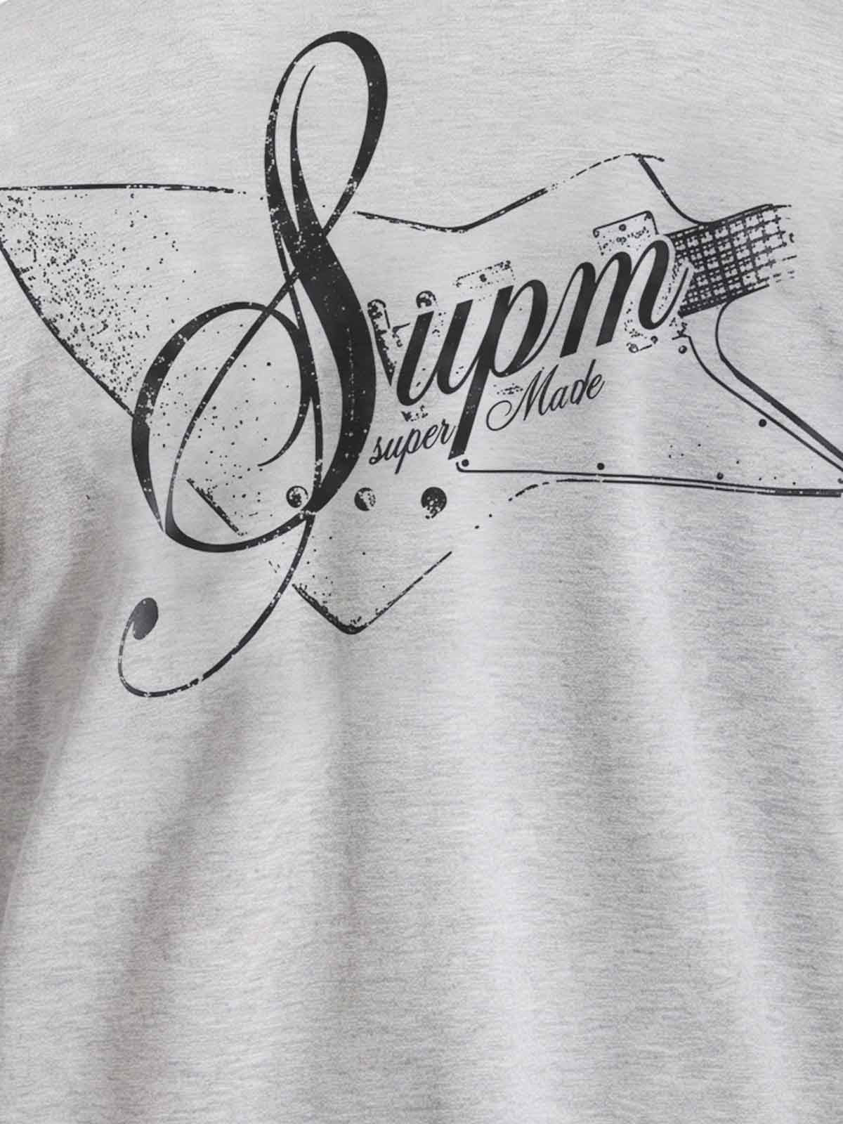 Music Graphic Metal-Button Long Sleeve Polo Shirt