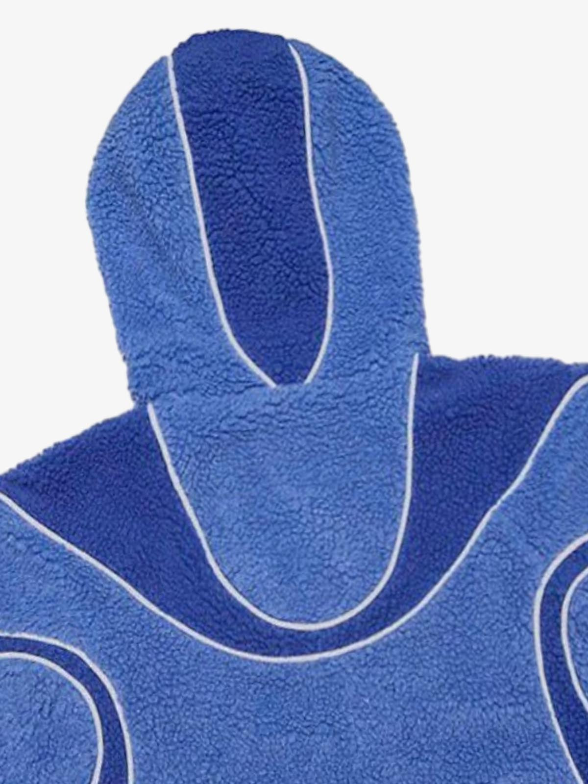 Contrast Patchwork Fleece Coat