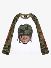 Langarmshirt mit Camouflage-Motiv