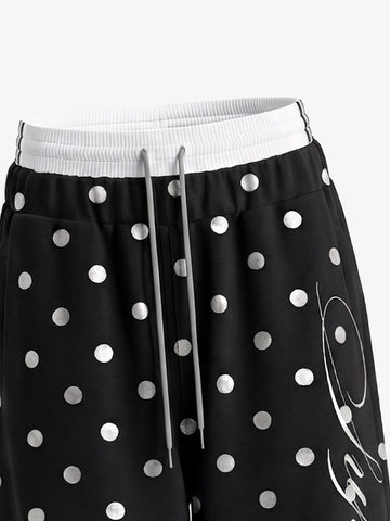 Double Waist Polka Dot Pants