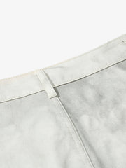 Vintage Dirty-Dyed Washed Wide-Leg Cargo Pants - 2559 