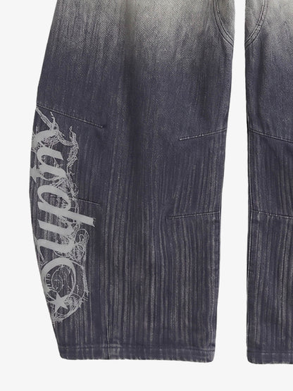 Vintage Letter Jeans