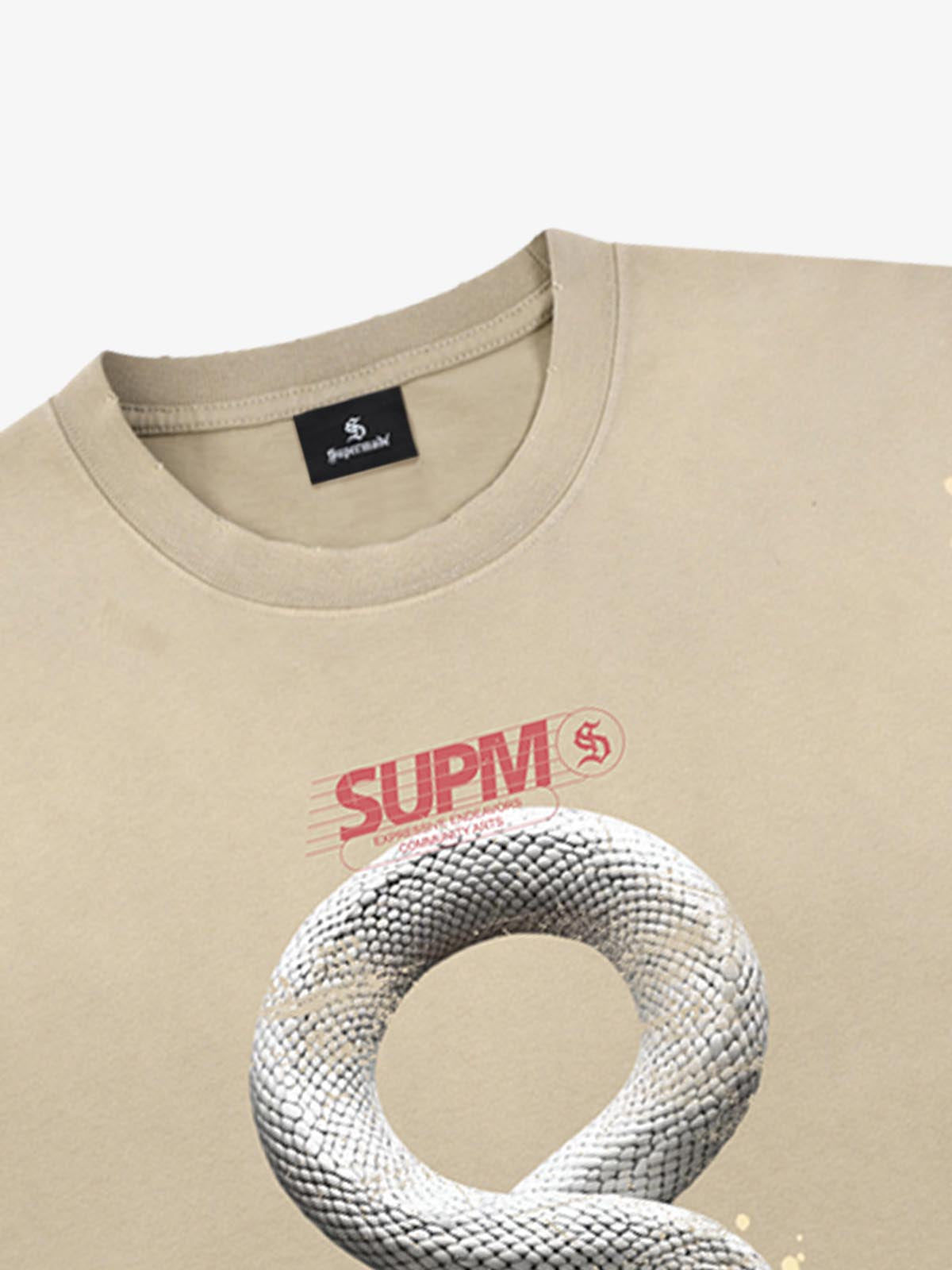 Snake and Sword Graphic T-Shirt with Bold Statement Design 