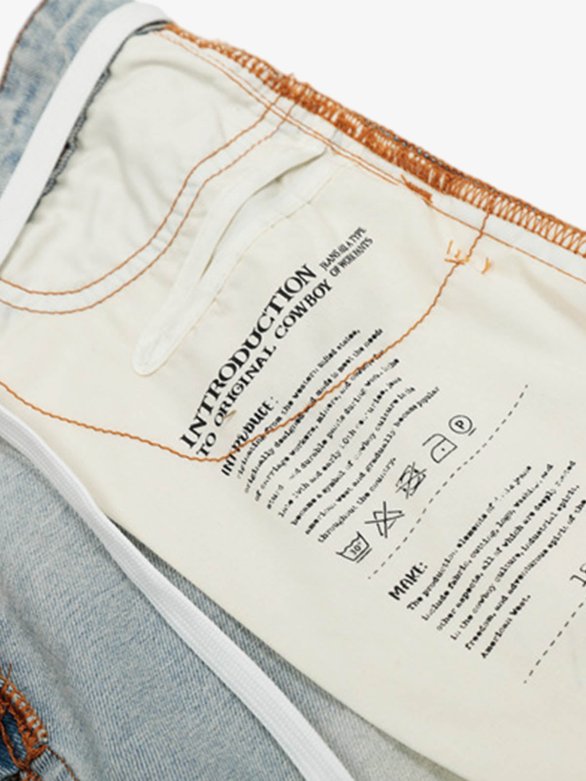 Inside-Out Construction Exposed Seam Wide-Leg Jeans