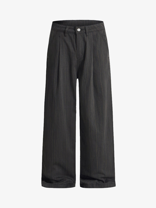 Stylish Wide-Leg Trousers with Vertical Stripes for Modern Fashionistas 