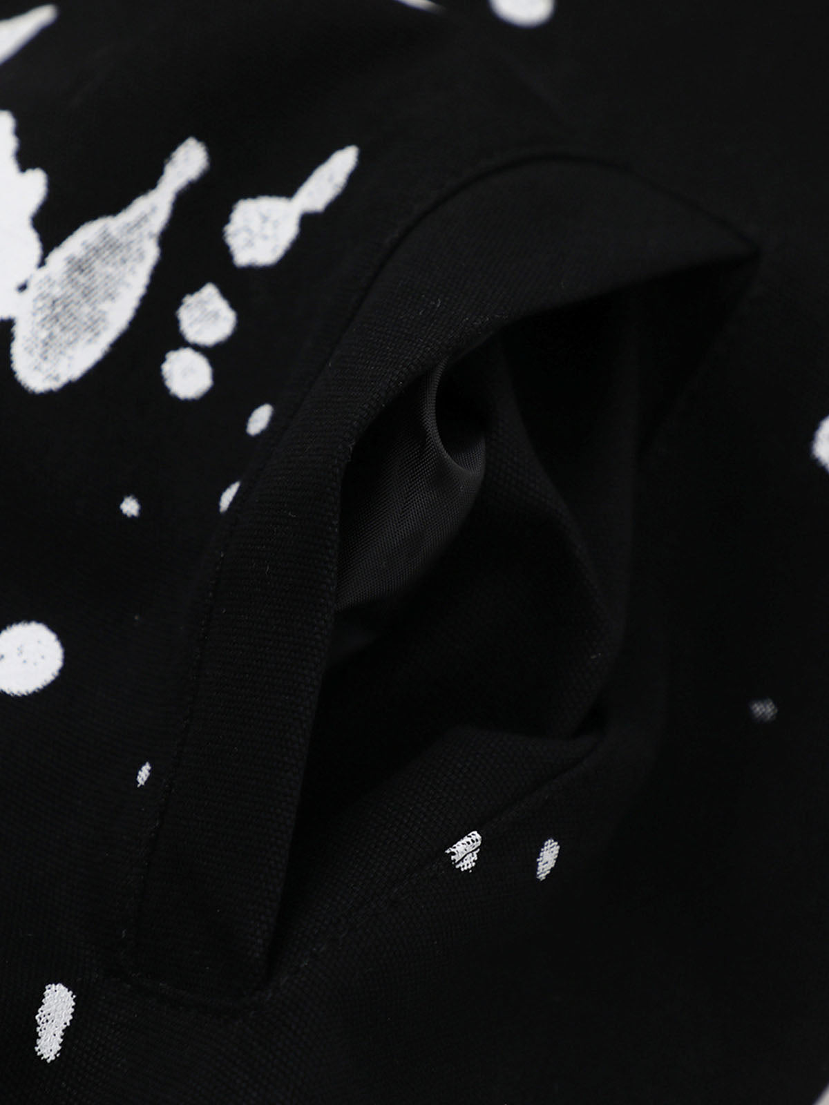Dark Portrait Print Splatter Print Jacket