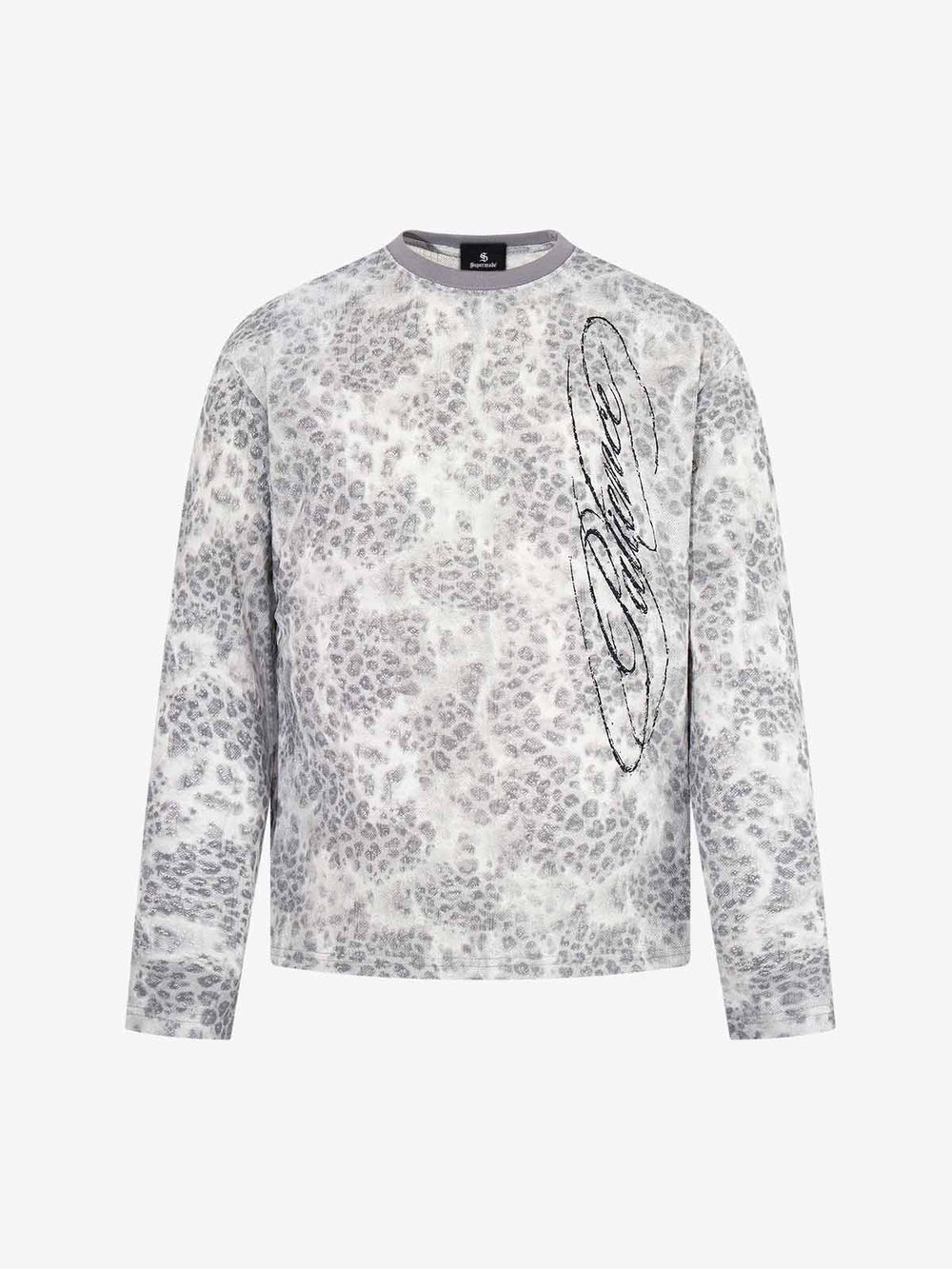 Leopard Print Boxy Fit Long Sleeve Tee